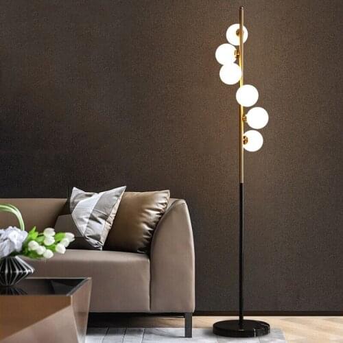ZC-ECC Modern Glass ball floor lamp Bedside Lights Home Room Deco Lighting Nordic Bedroom Living Room Floor Free Shipping
