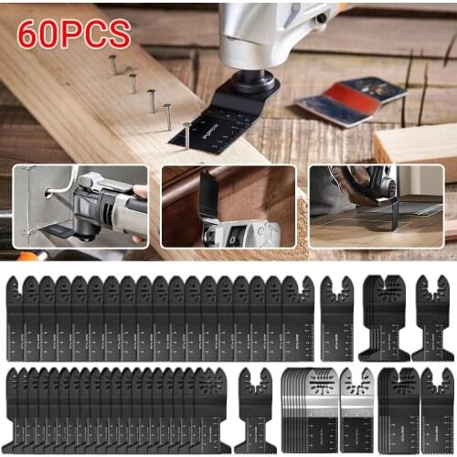 10/20/50/60Pcs Multi-Function Saw Blade Accessories Oscillating MultiTool Saw Blades for Renovator Power Wood Cutting Tool Bits