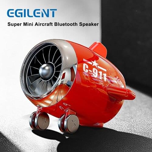 Mini Portable Bluetooth TWS Speaker Built In Micphone Aircraft Shape Subwoofer Fullrange Battery Woofer Wireless Hifi Speaker