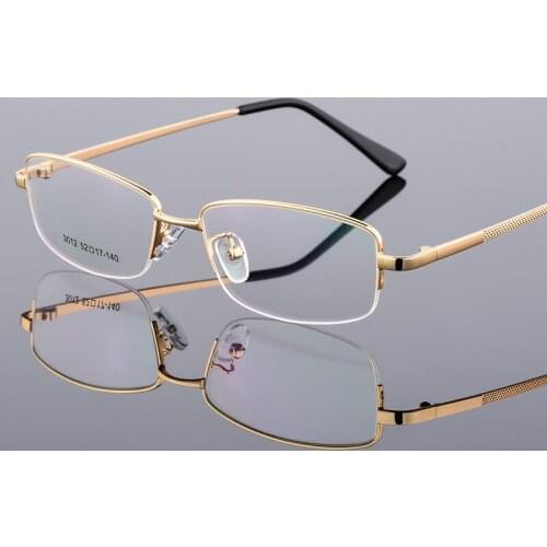 Men Titanium Glasses Frame Ultralight Square Eye Myopia Prescription Eyeglasses Frame Male Half Optical Frame Can do Rx Lense
