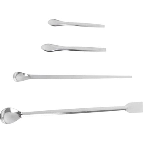 Stainless Steel Lab Micro Spatula Medicine Spoon Pill Holder Shovel Pharmacy 30/26/14/12cm