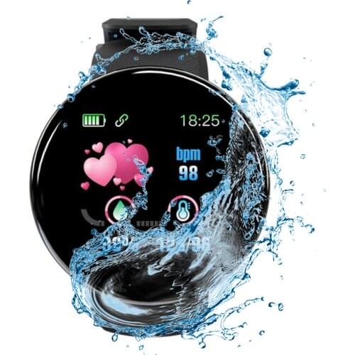 Wholesale Smart Electron Watch For Men Women Blood Pressure Heart Rate Monitor Bluetooth Round Fitness Tracker Smartwatch D18