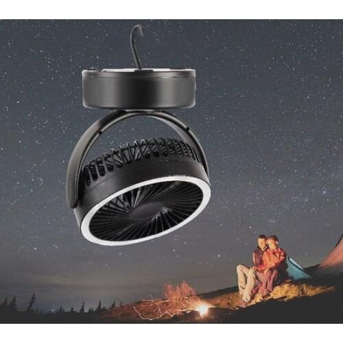 Portable Camping Lantern Fan LED Light Outdoor Ceiling Fan Lamp Hiking Camping 425B