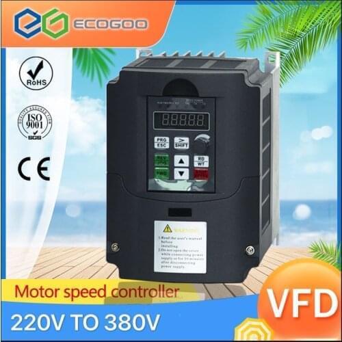 Step up voltage converter inverter 220v to 380v 4kw/5.5kw single phase 220V converter to three phase 380v AC power transformer