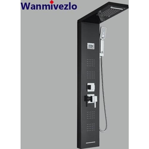 Wanmivezlo Contemporary Minimalist Bathroom Shower Faucet Thermostatic Control Multiple Water Outlet Modes