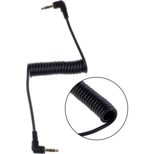 Coiled Audio Cable Jack Right Angle 90 Degree 3.5mm Aux M/ M Cable For Mobile Car Line MP4 Player 3.5 mm AUX Cord Cable