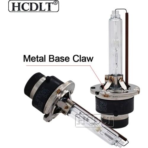 HCDLT Super Bright 35W D2S Xenon Lamp D4S HID Xenon Bulb Metal Base Claw Car Headlight 3900LM 5500K HID D2S D4S Replacement Bulb