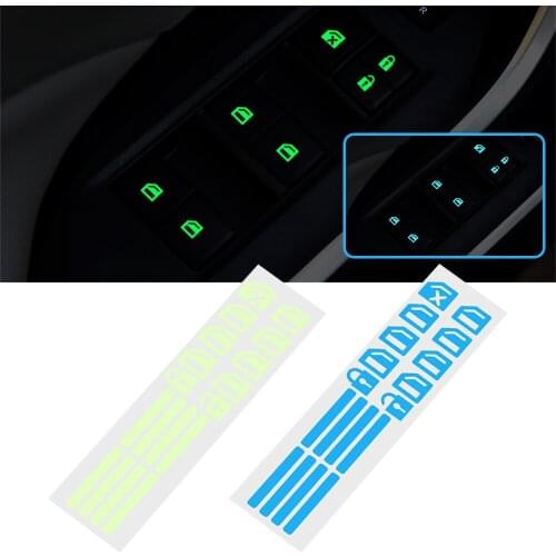 Car Door Window Switch Button Luminous Sticker for Lexus IS ES GS GX LS500H NX RX LX LC RC 200 250 570