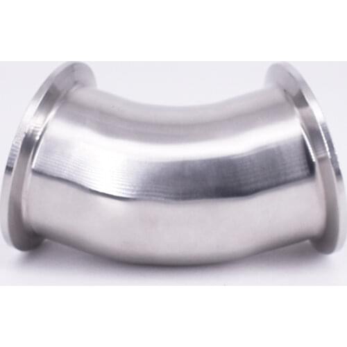 1.5" 2" 2.5" 3" 3.5" 4" Tri Clamp 45 Degree Elbow SUS304 Stainless Sanitary Pipe Fitting Connector Homebrew