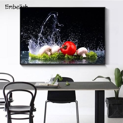 Embelish Modern Home Decor Vegetables Posters Cherry Tomatoes Mushrooms Wall Pictures Kitchen HD Canvas Restaurant Paintings