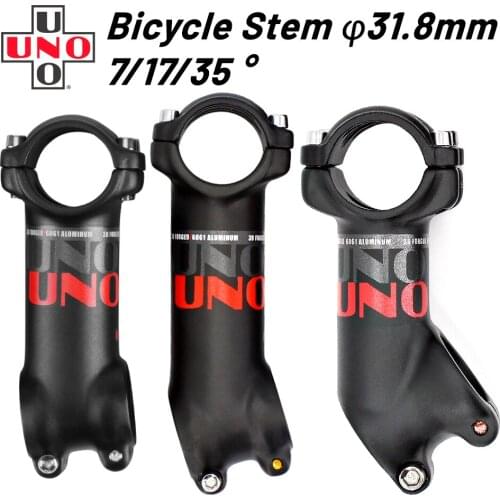 UNO Road Bike Stem 7 17 35 Degree MTB Handlebar Stem 31.8*60-130mm Mountain Bike Aluminum Stems MTB Potencia Bicycle King Kalloy