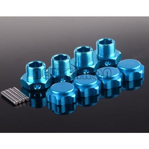 1:8 4Pcs Aluminum 17mm Wheel Rim Hex Driver Mount Hub Cover and Pin 81011 81212 80121 For RC Crawler Car HSP 1/8 Moder Parts