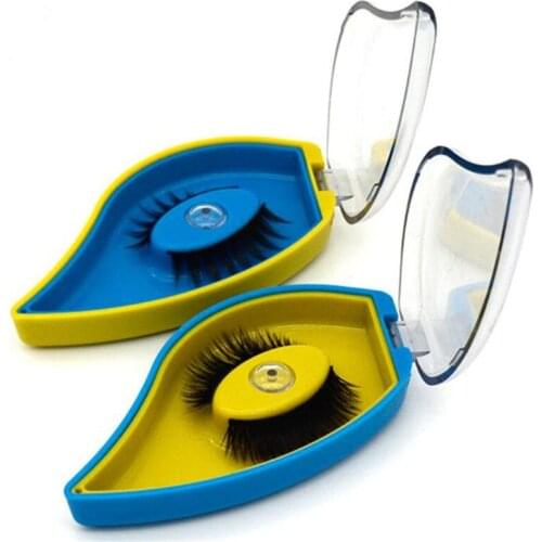 1PC Hot Sale Makeup Cute Mango Shape False Eyelash Holder Makeup Organizer Pincel Maquiagem Yellow Blue