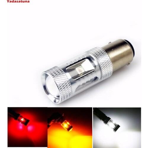 2-Pack 1157 2057 2357 7528 BAY15D 30W LED Bulbs For Turn Tail Signal Brake Light Lamp Backup Lamps RV Camper White/Red/Amber