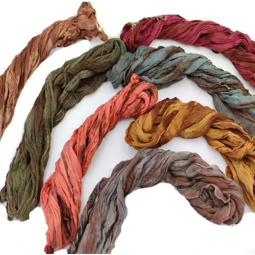 2021 Fashion Women Ombre Pattern Crinckle Cotton Slim Scarf 7Colors 10pcs/lot