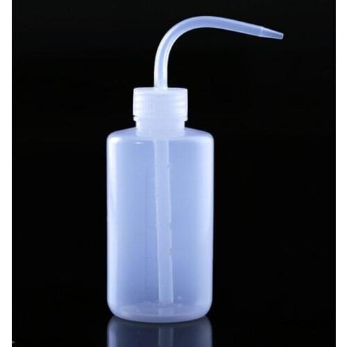 Empty Bottles 3x 250ml Curved Mouth Diffuser Plastic Wash Squirt Squeeze Bottle Lab Non-Spray Watering Plant Tools