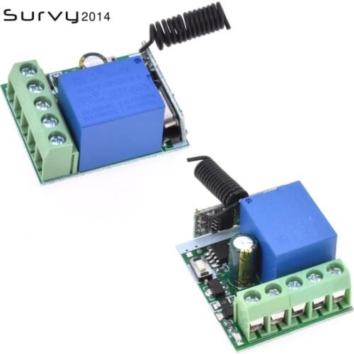 315/433HZ 10A 1 Channel Receiver Wireless Relay RF Remote Control DC12V DIY Integrated Circuits Switch Module