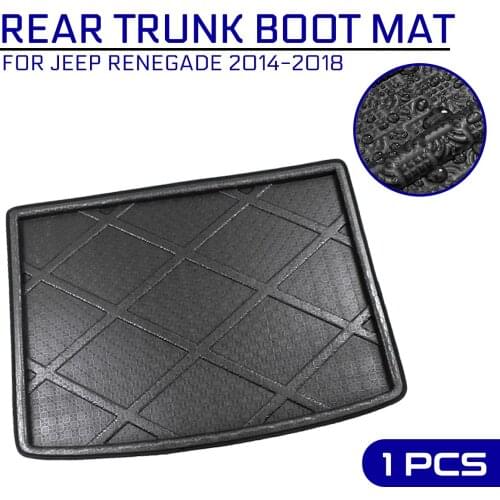 Car Floor Mat Carpet For Jeep Renegade 2014 2015 2016 2017 2018 Rear Trunk Anti-mud Cover