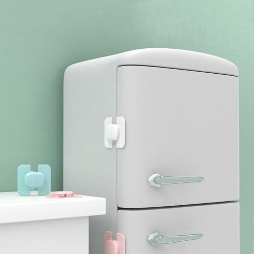 Household Refrigerator Lock Fridge Freezer Door Catch Lock Toddler Kids Child Cabinet Safety Lock for Baby Safety Child Lock