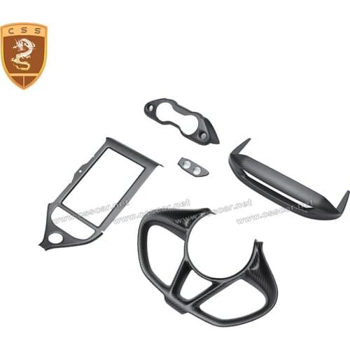 Commas For McLaren 720s Instrument Panel Trims Carbon Fiber Interior Cover Steering Wheel Panel Center Console Trim