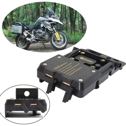 For BMW R1200GS Mobile Phone Navigation Bracket ADV F700 800GS CRF1000L Africa Twin For Honda Motorcycle USB Charging 12MM Mount