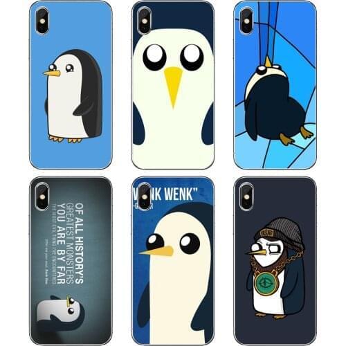 For Samsung Galaxy Note 3 4 5 8 9 S3 S4 S5 Mini S6 S7 Edge S8 S9 S10 Plus Adventure-Time-Pinguin-Yellow Phone Case