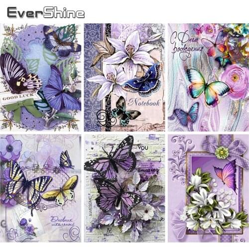 Evershine Diamond Painting Butterfly Sale Cross Stitch Diamond Embroidery Animal New Arrival Mosaic Rhinestones Art Home Decor