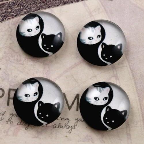 Hot Sale 20pcs 12mm Handmade Cool Style Photo Glass Cabochons (E6-16)