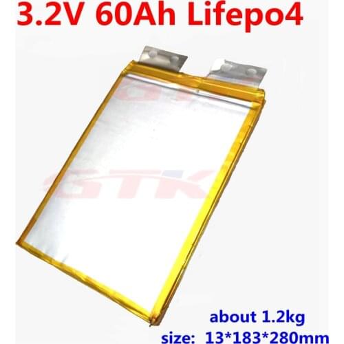 GTK 2000 cycles 3.2V 60Ah Lifepo4 cells 3c discharge Lithium battery for electric bike battery pack solar energy system