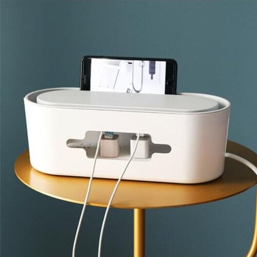 Storage Box with Dust-proof Cover Charger Wire Power Strip Socket Finishing Box Network Cable Storage Box