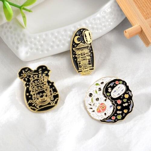 Japanese Anime Enamel Pins Custom Cartoon Movie Character Brooches Badges For Bag Lapel Pins Jewelry Gift for Kids Friends
