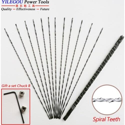 12 Pieces 130mm Scroll Saw Blades, 5# Jig Saw Blades Spiral Teeth, 8 Kinds Wood Saw Blades For Carving, 12Pcs With Chuck A or B