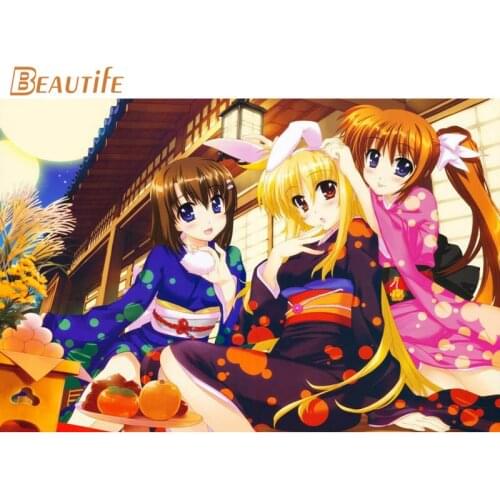 Best Nice Custom Animation kimono Canvas poster Wall decoration poster More Size Custom your Personalized gift