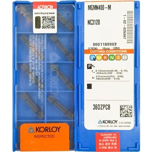 MGMN400-M NC3120 100% KORLOY Original carbide insert with the best quality 10pcs/lot free shipping