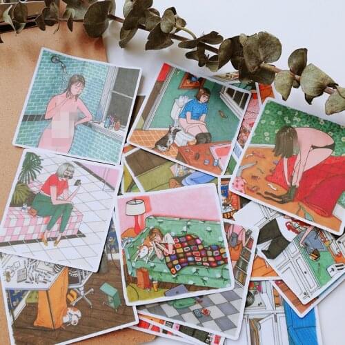 DIY scrapbooking stickers foreign students daily snacks reading album journal cards happy planner handicraft decorative sticker