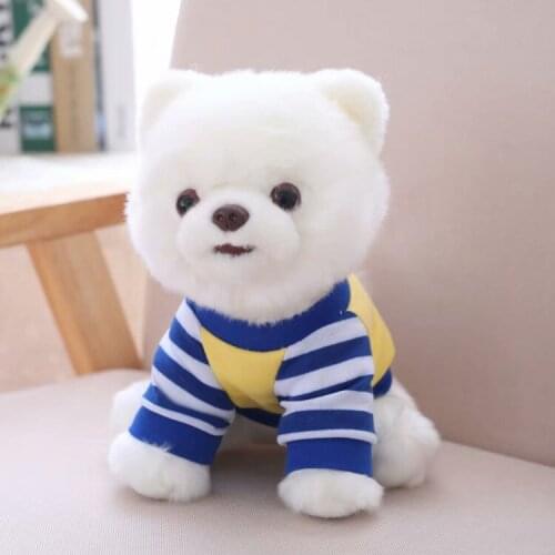 New toy lovely Pomeranian dress cloth dog plush toy about 25cm soft doll baby toy Christmas gift h0850