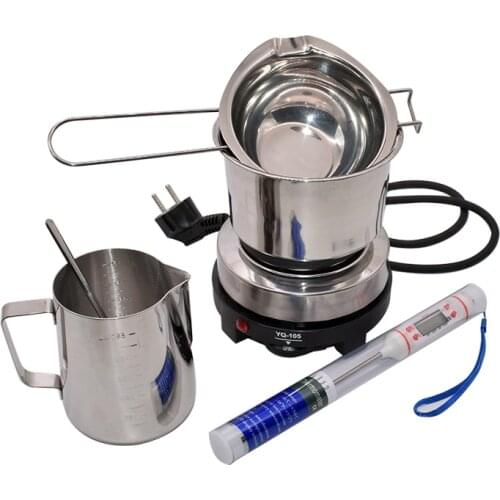 1Set Beeswax Melting Pot with Electric Heater Stove Candle Making Beeswax Melter Beeswax Heater Wax Melting DIY Candle