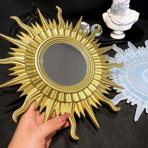 Sun Moon Mirror Wall Decoration Resin Mold DIY Hanging Ornaments Silicone Mould