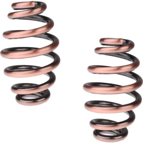 2 Piece Motorcycle 3" 8cm Height Barrel Coiled Solo Seat Springs for Harley Bronze