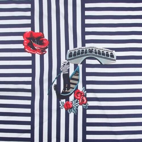 HLQON cotton sateen Geometry series fabric for sewing women clothing upholstery tissue wedding dress patchwork DIY