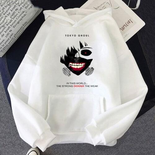 Tokyo Ghoul Kaneki Ken Hoodie Men Japan Anime Print Pullovers Loose Oversized Sweatshirt Hip Hop Streetwear Harajuku Unisex Cool
