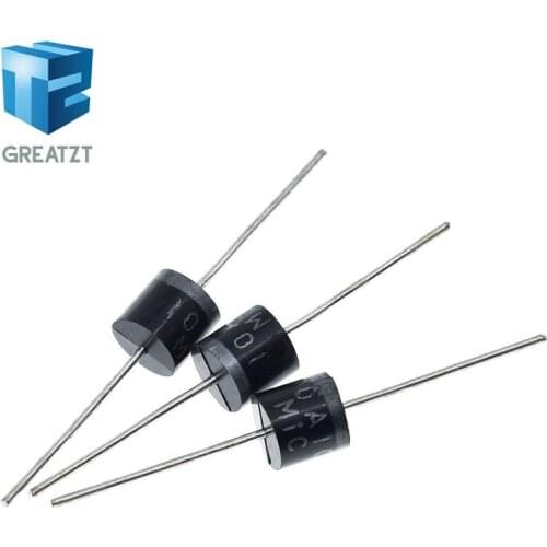 GREATZT 10PCS electrical Axial Rectifier Diode 10A10 R-6 DIP 10A 1000V 10a10