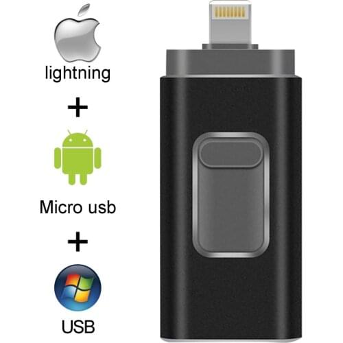 Usb Flash Drive pendrive For iPhone 6/6s/6Plus/7/7Plus/8/X Usb/Otg/Lightning 32g 64gb Pen Drive For iOS External Storage Devices
