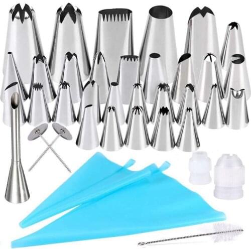 High Quality Stainless Steel Nozzle DIY Cake Decorating Tip Set Pastry Bag Mouth Icing Piping Cream Baking Decor Tools