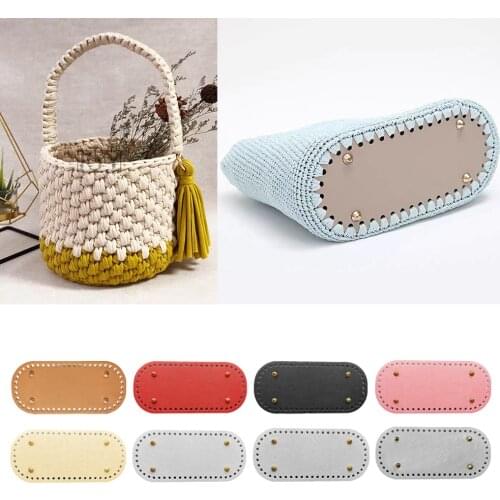 Hardened Leather DIY Bags Bottom Shaper Pad Insert Replacement Bag Making Parts leather bag bottom pad for crochet shaper tote