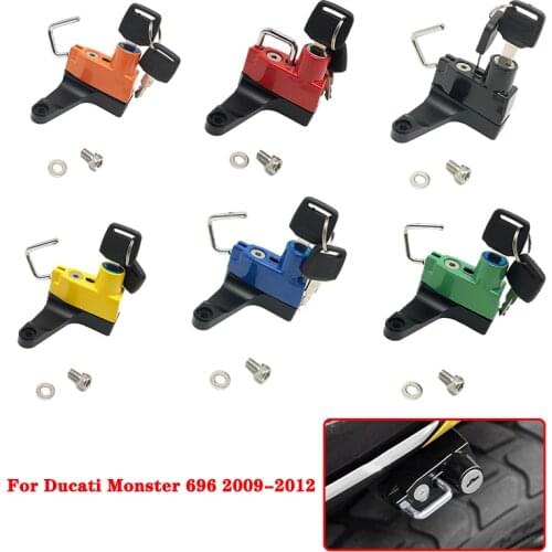 Motorcycle Aluminum alloy Helmet Lock with 2 Keys for Ducati Monster 696 2009 2010 2011 2012 Motorcycle Accessories