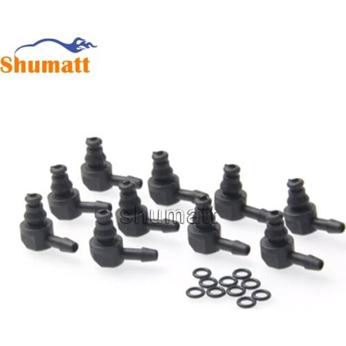 10 Bags / 1 Lot Fuel Injector Assy Return Oil Backflow Plastic Two-way Joint Pipe Fitting For 0445 110 Series