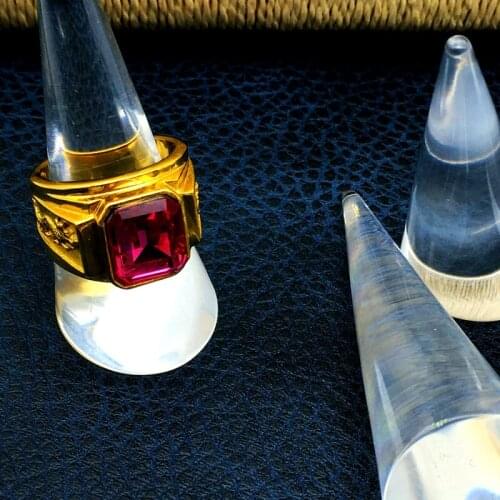 10Pcs/Lot Jewelry Display New Cone Shape Organic Acrylic Jewelry Ring Display Holder Stand Showcase Stand Z-086