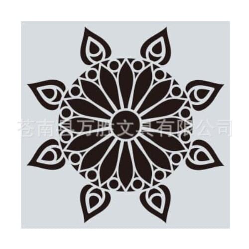 15*15 Mandala Layering Stencils for Diy scrapbook/photo album Decorative Embossing Painting Drawing stencil,home decor