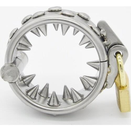 Stainless Steel 2 Rows Teeth Penis Rings,Cock Ring Pendant Scrotum Testicle Bondage,Chastity Belt,Sex Toy,Adult Games,A091